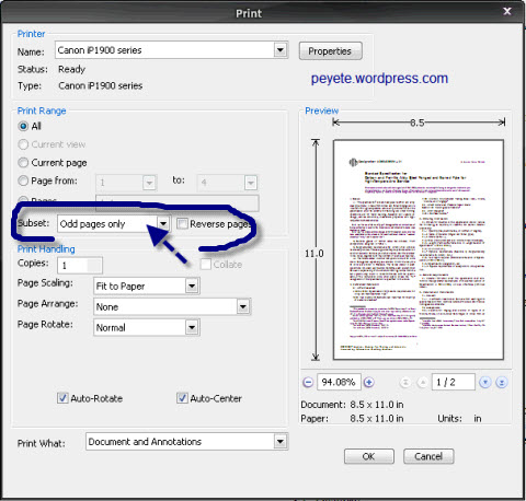 How to print odd pages in word 2016